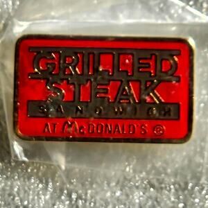 Vintage McDonalds Grilled Steak Sandwich Crew Pin